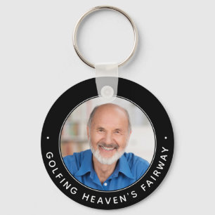 Golf Memorial Heaven Remembrance Golfer Photo  Key Ring