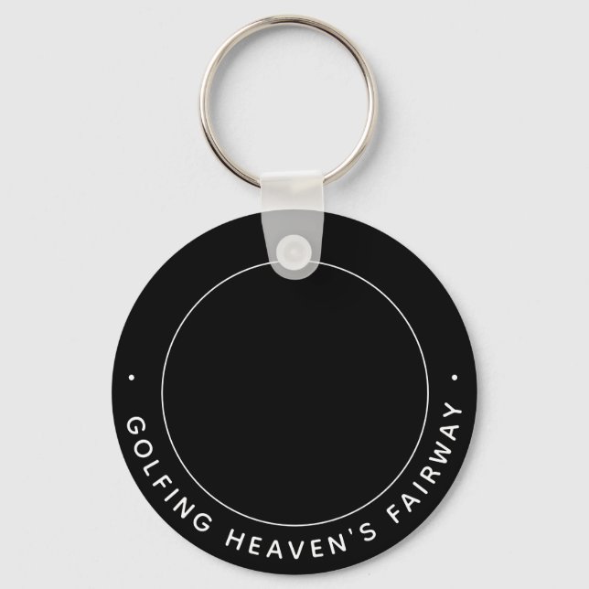 Golf Memorial Heaven Remembrance Golfer Photo  Key Ring (Front)