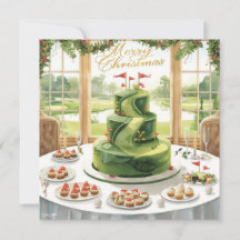 Golf Merry Christmas from Golf Course Clubhouse