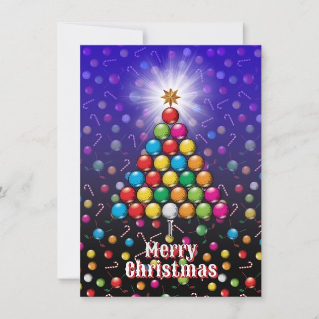 Golf Merry Christmas-Holiday Design Holiday Card (Front)