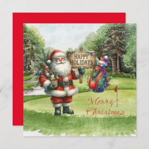 Golf Merry Christmas with Santa Claus