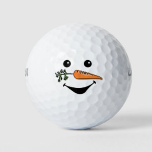 Golf Merry Christmas with Snowman Funny  Golf Balls