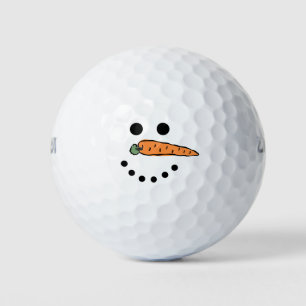 Golf Merry Christmas with Snowman Funny  Golf Balls