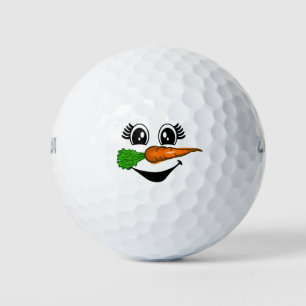 Golf Merry Christmas with Snowman Funny  Golf Balls