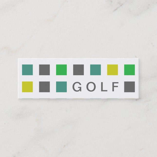 GOLF (mod squares) Mini Business Card (Front)