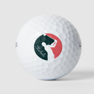 Golf modern typography initials monogram elegant  balls