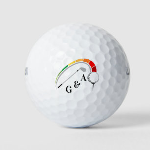 Golf modern typography initials monogram elegant  balls