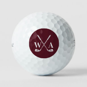 Golf modern typography initials monogram elegant  balls