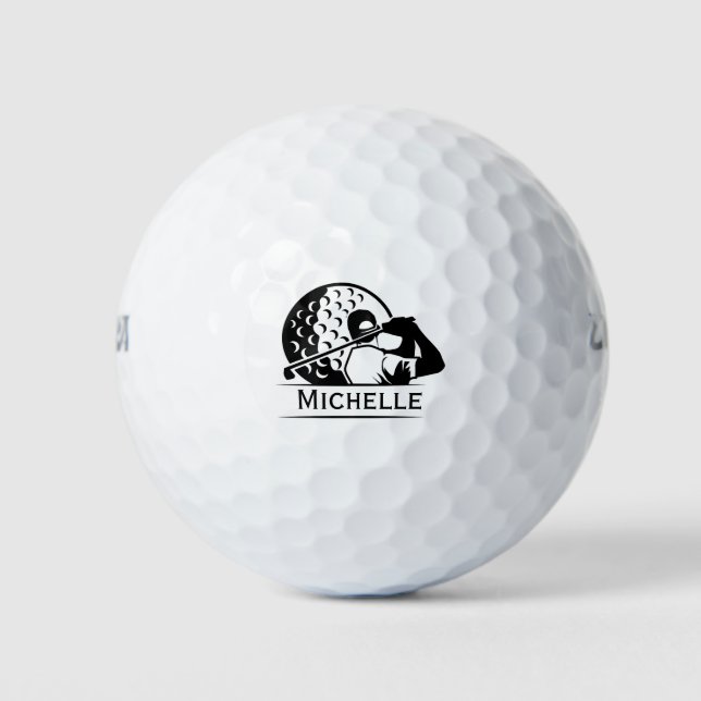 Golf modern typography initials monogram elegant  golf balls (Front)