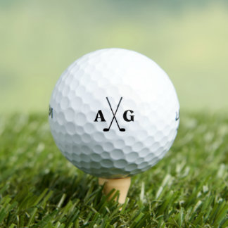 Golf modern typography initials monogram elegant  golf balls