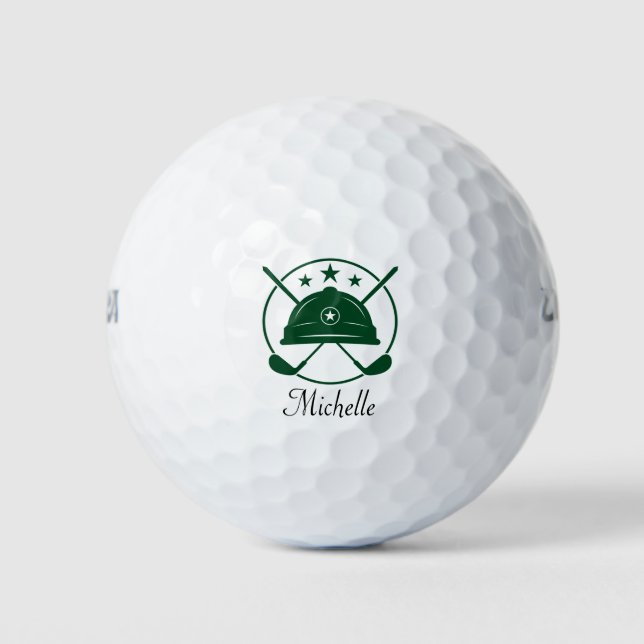 Golf modern typography initials monogram elegant  golf balls (Front)