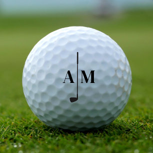 Golf modern typography initials monogram elegant golf balls