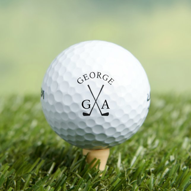 Golf modern typography initials monogram elegant   golf balls (Insitu Tee)