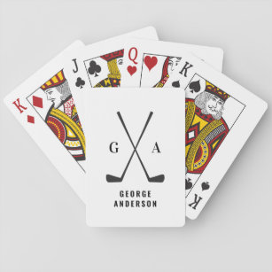 Golf modern typography initials monogram elegant playing cards