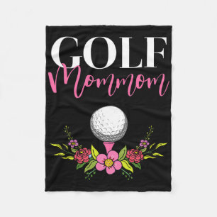 Golf Mommom Golfer Mother Fleece Blanket