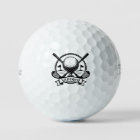 Golf monogram Customized name crossed Golf clubs