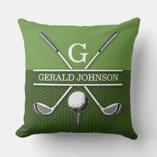 Golf Monogram Design Throw Pillow