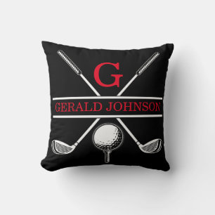 Golf Monogram Design Throw Pillow