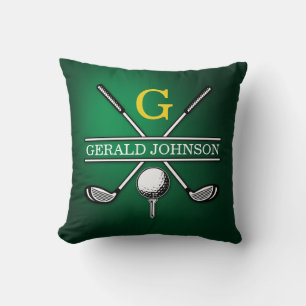 Golf Monogram Design Throw Pillow