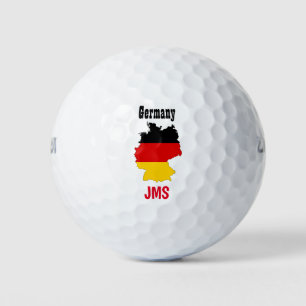 Golf Monogram Germany Flag Map Balls