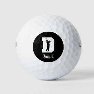 Golf Monogram Letter D Personalised Golf Balls