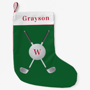 Golf Monogram Small Christmas Stocking