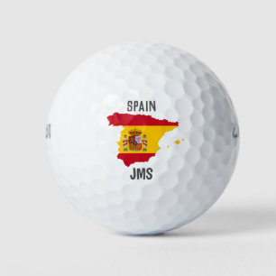 Golf Monogram Spain Flag Map Balls
