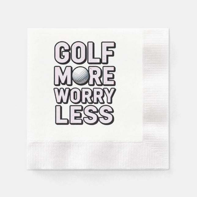 Golf more worry less napkin (Front)