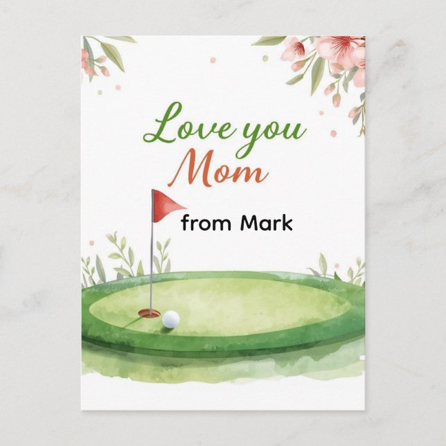 Golf Mother’s Day Card for Mum  (Front)