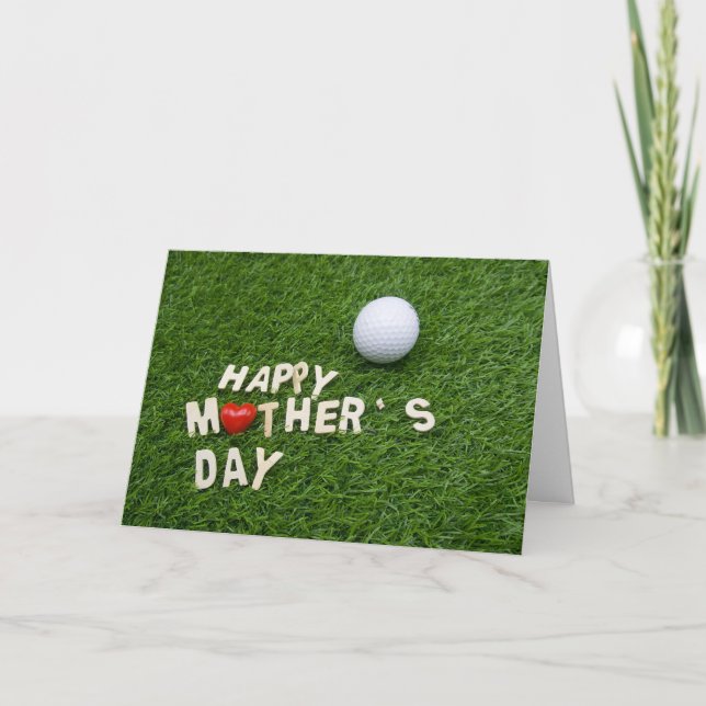 Golf Mother's Day gift for mother with golf ball  Card (Front)