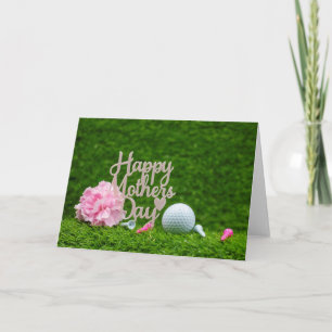 Golf Mother's Day with golf tee I love you mum Car Card