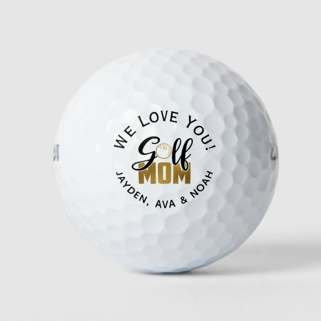 Golf Mum Gold Golf Balls (Front)