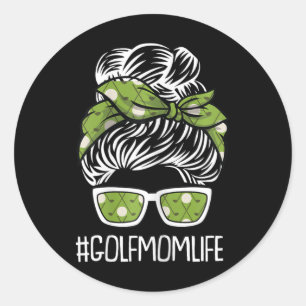Golf Mum Life Mothers-day Golf-er Sport Lover Mama Classic Round Sticker