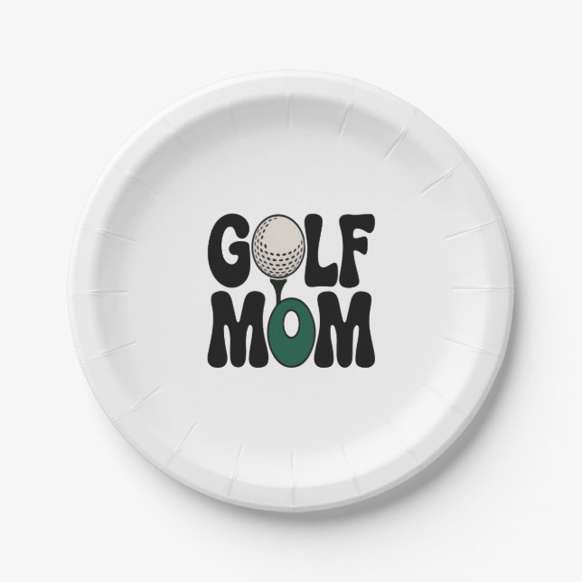 Golf Mum Paper Plate (Front)