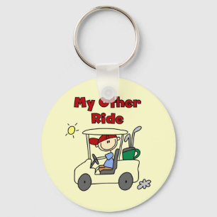 Golf My Other Ride Key Ring