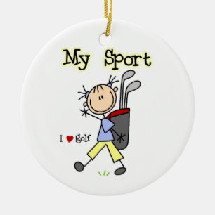 Golf My Sport Ceramic Tree Decoration