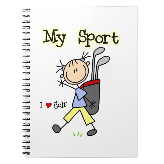 Golf My Sport Spiral Notebook (Front)