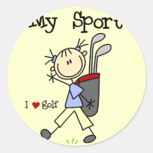 Golf My Sport T-shirts and Gifts Classic Round Sticker
