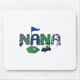 Golf Nana Hole In One Golf First Birthday Party Mouse Pad