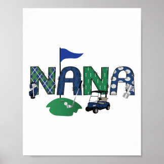 Golf Nana Hole In One Golf First Birthday Party  Poster