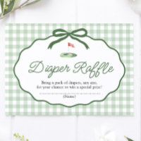 Golf New to the Club Baby Shower Diaper Raffle