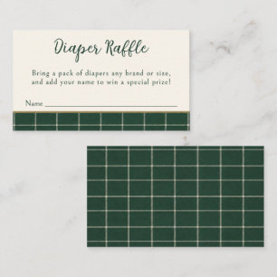 Golf New To The Club Elegant Baby Diaper Raffle Enclosure Card