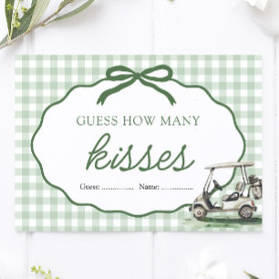 Golf New to the Club Guess How Many Kisses Game Enclosure Card