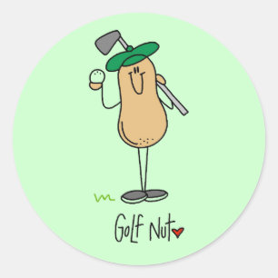 Golf Nut T-shirts and Gifts Classic Round Sticker