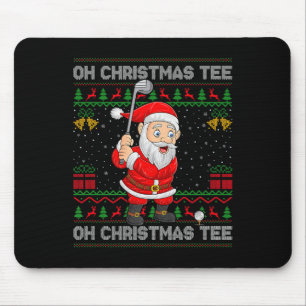 Golf Oh Christmas Tee Santa Playing Golf Golfer Ug Mouse Pad