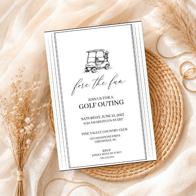 Golf Outing Corporate Golf Minimal Elegant Invitation (Creator Uploaded)