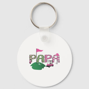 Golf Papa Hole In One Golf 1st Birthday Party Key Ring