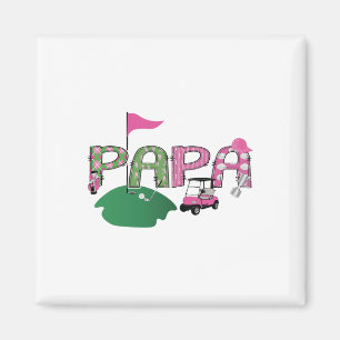 Golf Papa Hole In One Golf 1st Birthday Party Magnet