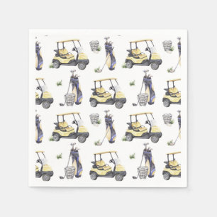 Golf Paper Napkins, Golf Birthday Party Supplies Napkin