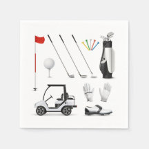 Golf Paper Napkins, Golf Retirement Party Supplies